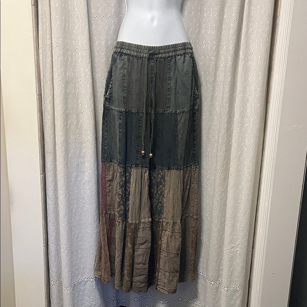 Young Threads Patchwork western/bohemian pants  - Multicolor